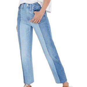 Madewell two toned high rise classic straight 27